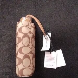 Coach Tan and Brown Monogram Umbrella